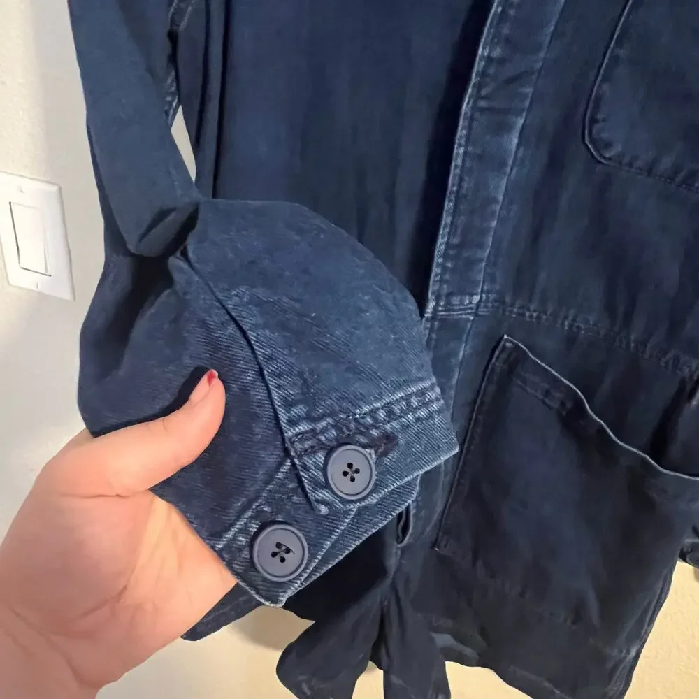 Lucky Brand Dark Blue Denim Short Jumpsuit - Picture 6 of 8